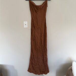 LPA Burnt Orange Cowl Neck Dress